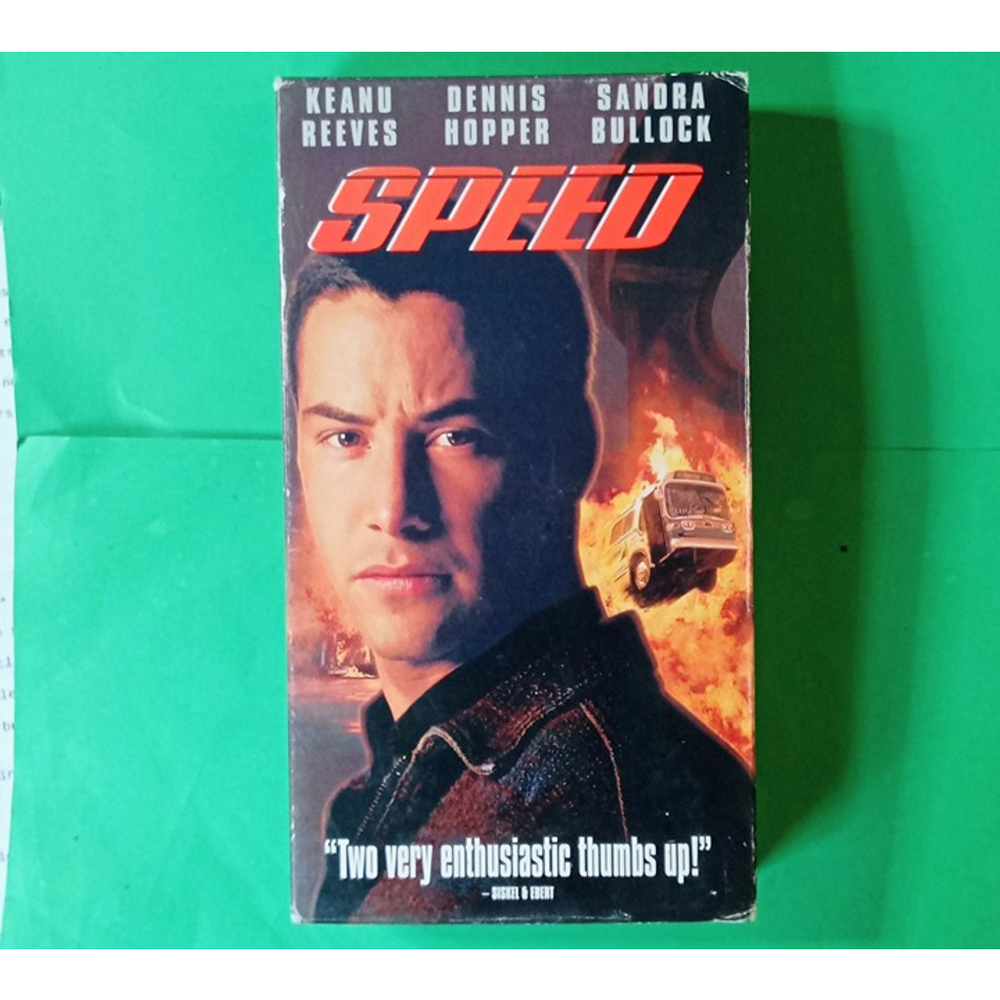 Speed (1994) VHS Film- Keanu Reeves Sandra Bullock Action Thriller 90's Classic